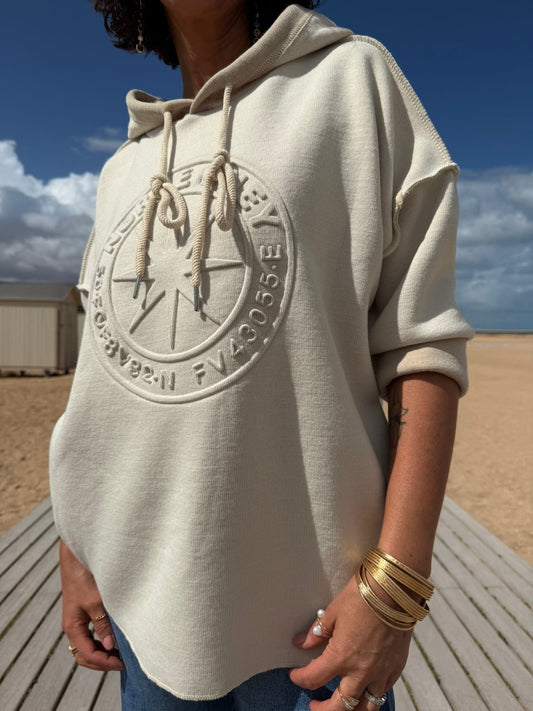 Sweat à capuche Sacha – Beige