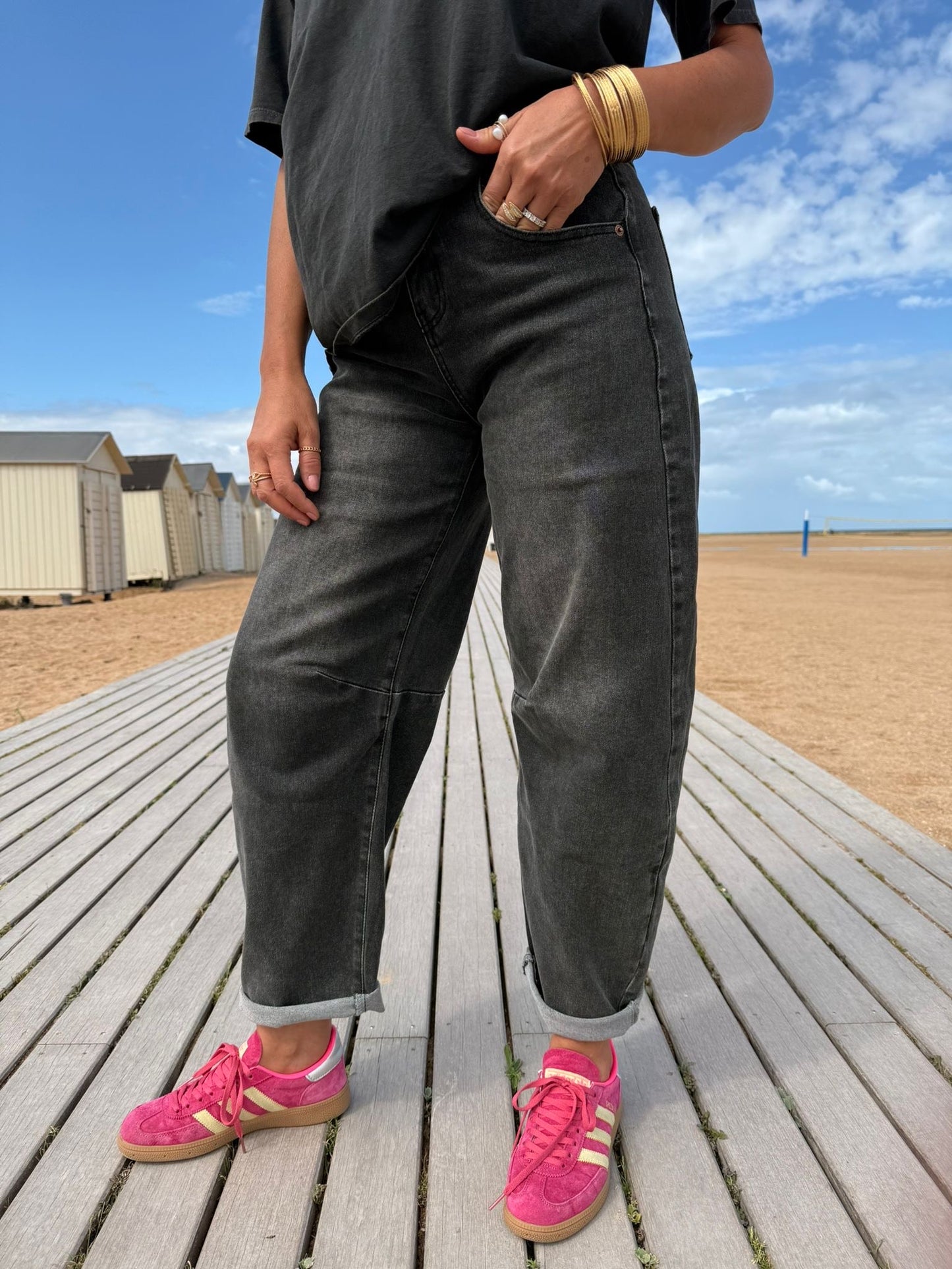 Jean ballon Joana Gris/Noir